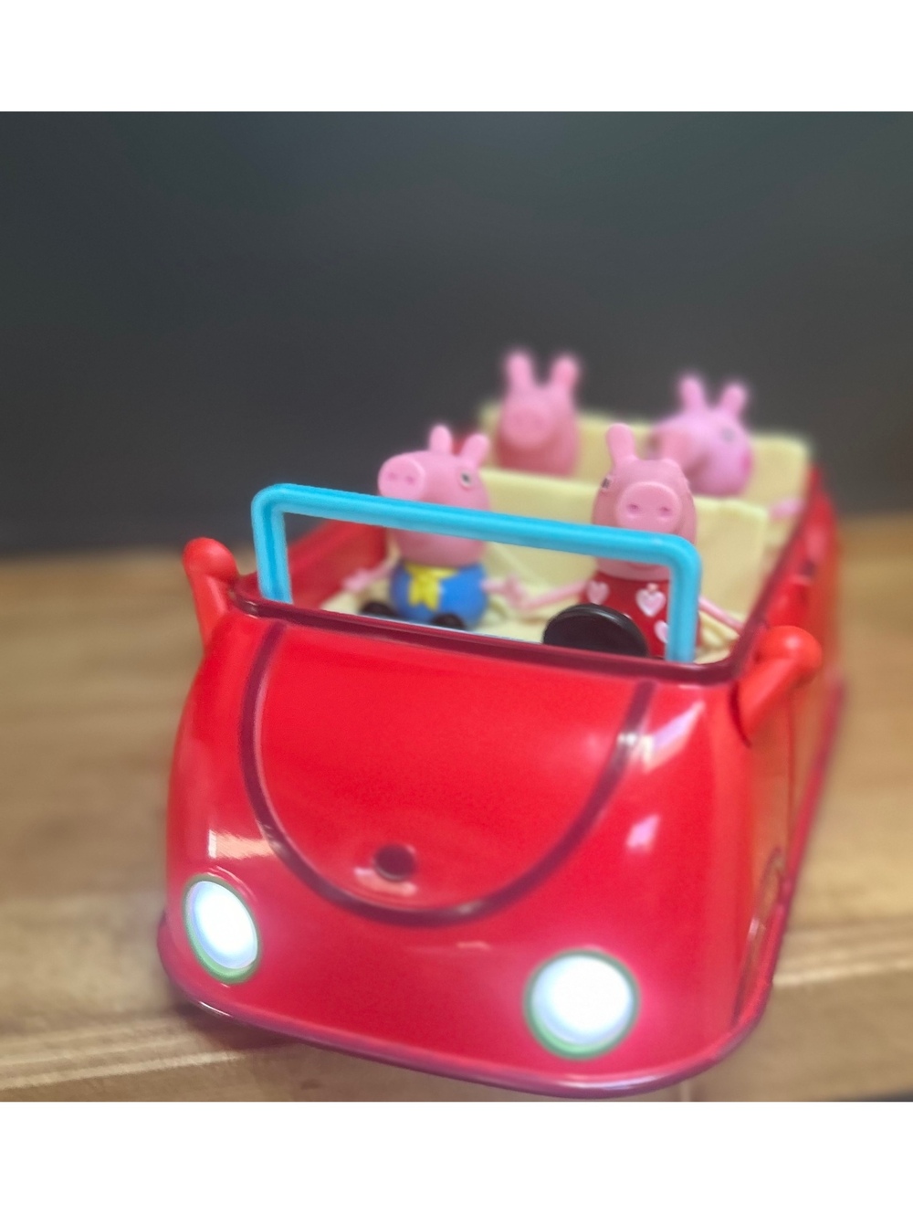 Peppa Pig Family Toy Set with Talking Moving Red Convertible Car,2 stuffed Peppa - Picture 8 of 11
